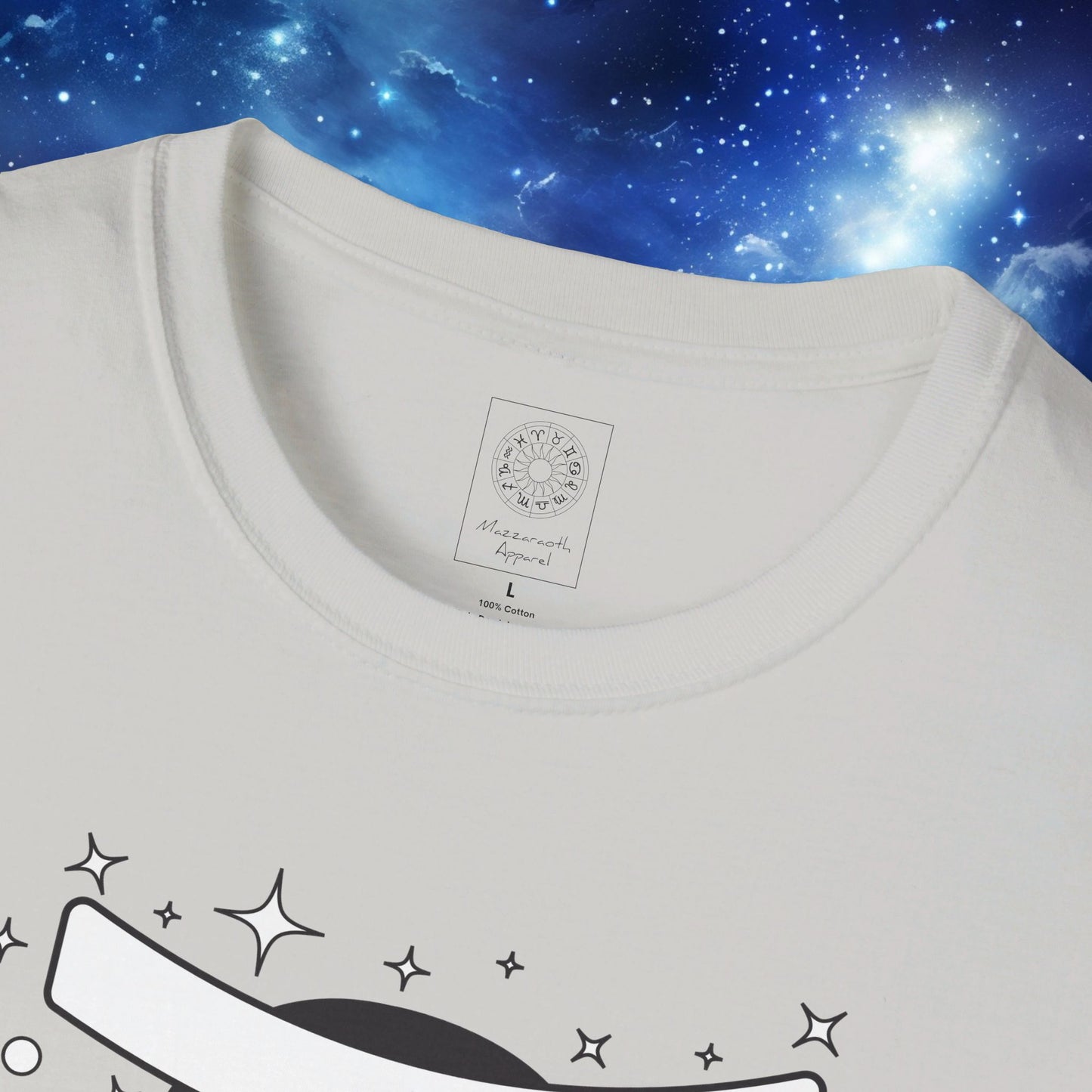 Astrology Zodiac Unisex Softstyle T-Shirt with Leo and Gemini Symbols and Love Description