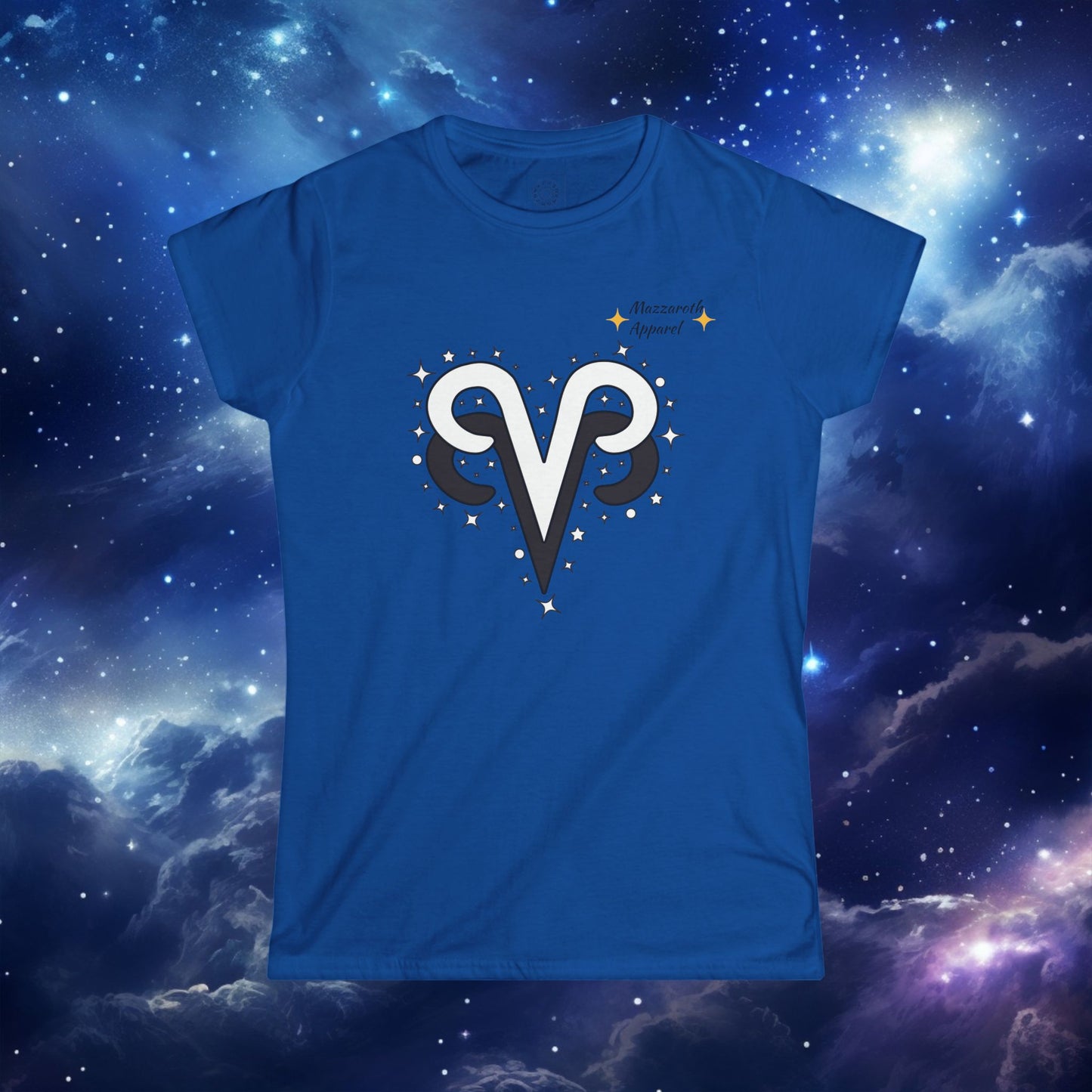 Astrology Zodiac Women's Softstyle Tee with Aries and Aries and Love Description