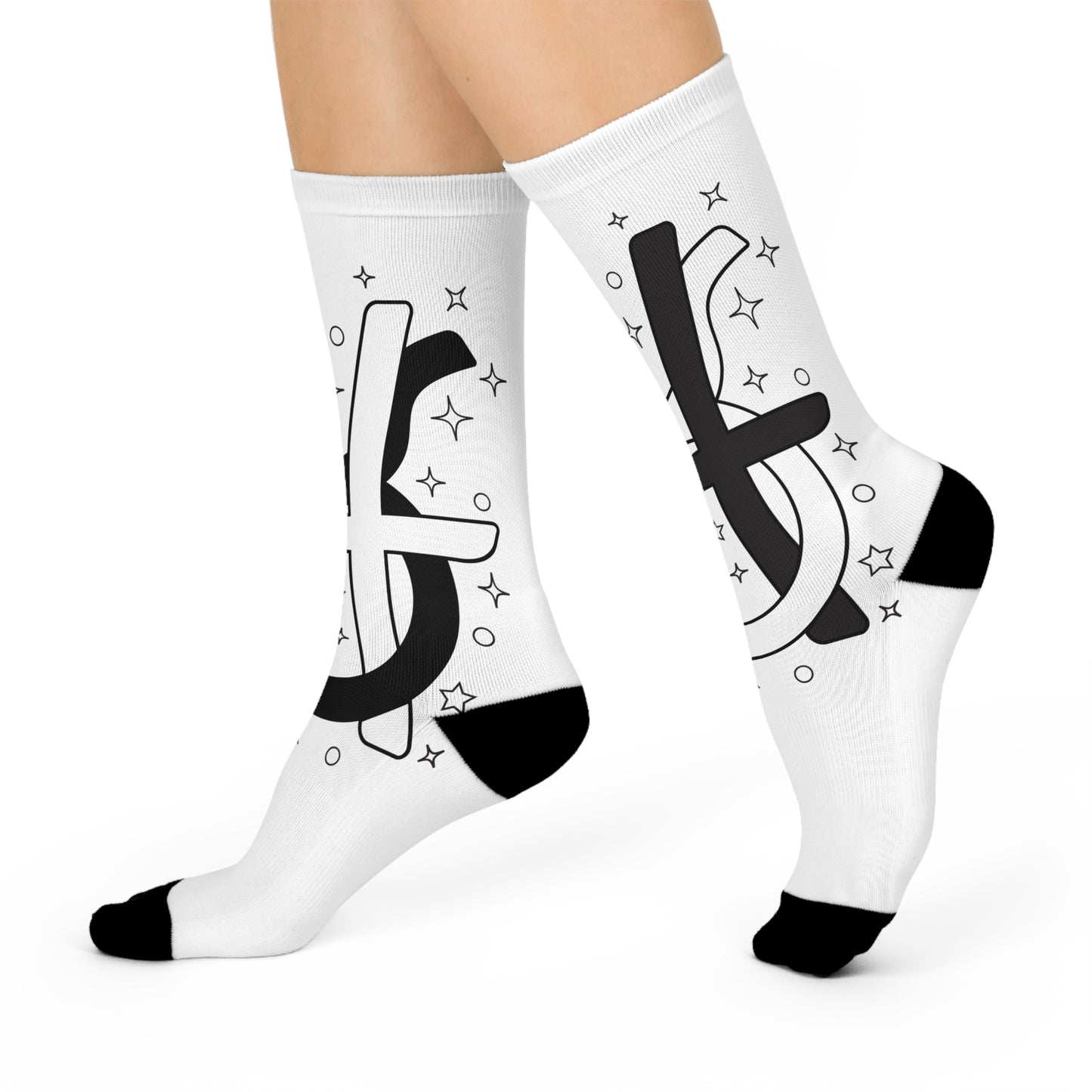 Couples Matching Pisces/Taurus Crew Socks