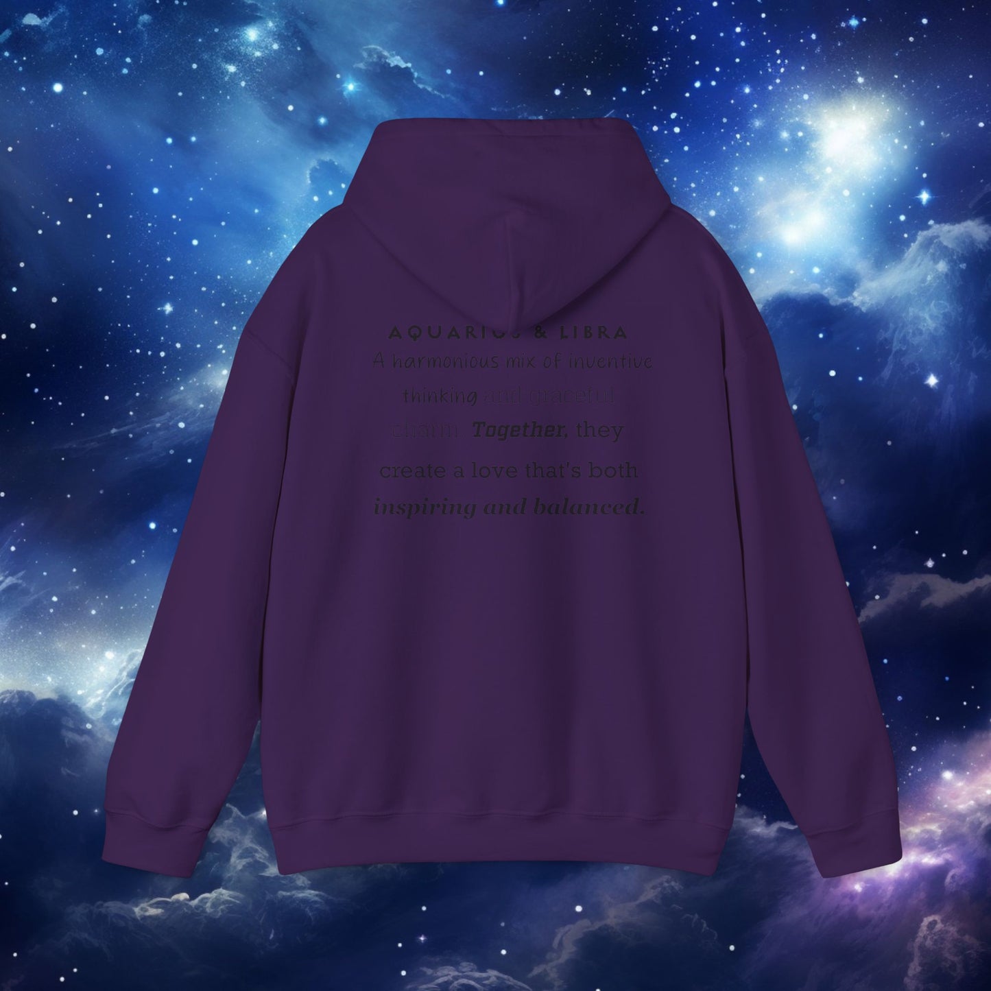 Astrology Love Zodiac Hoodie - Aquarius and Libra Pairing