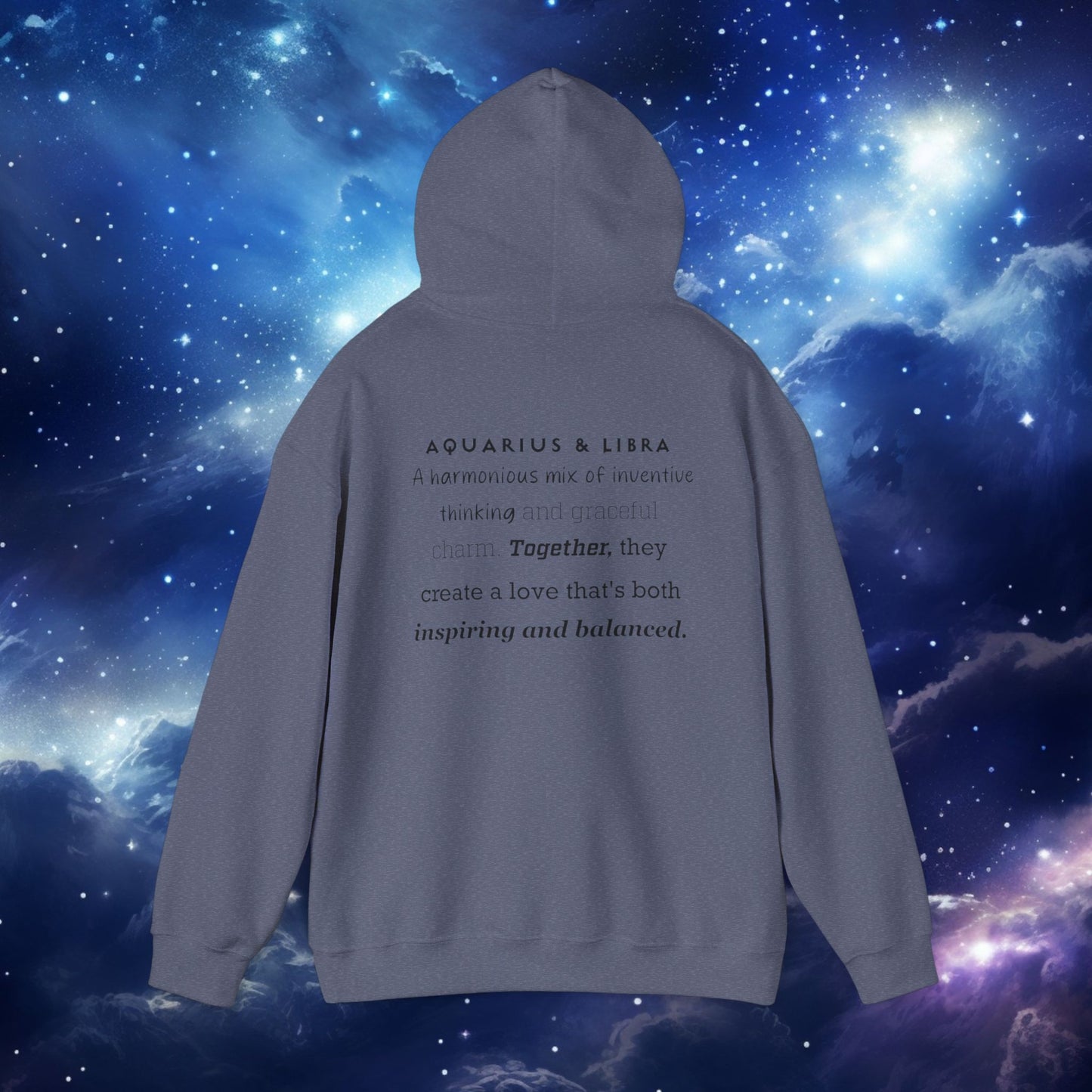 Astrology Love Zodiac Hoodie - Aquarius and Libra Pairing