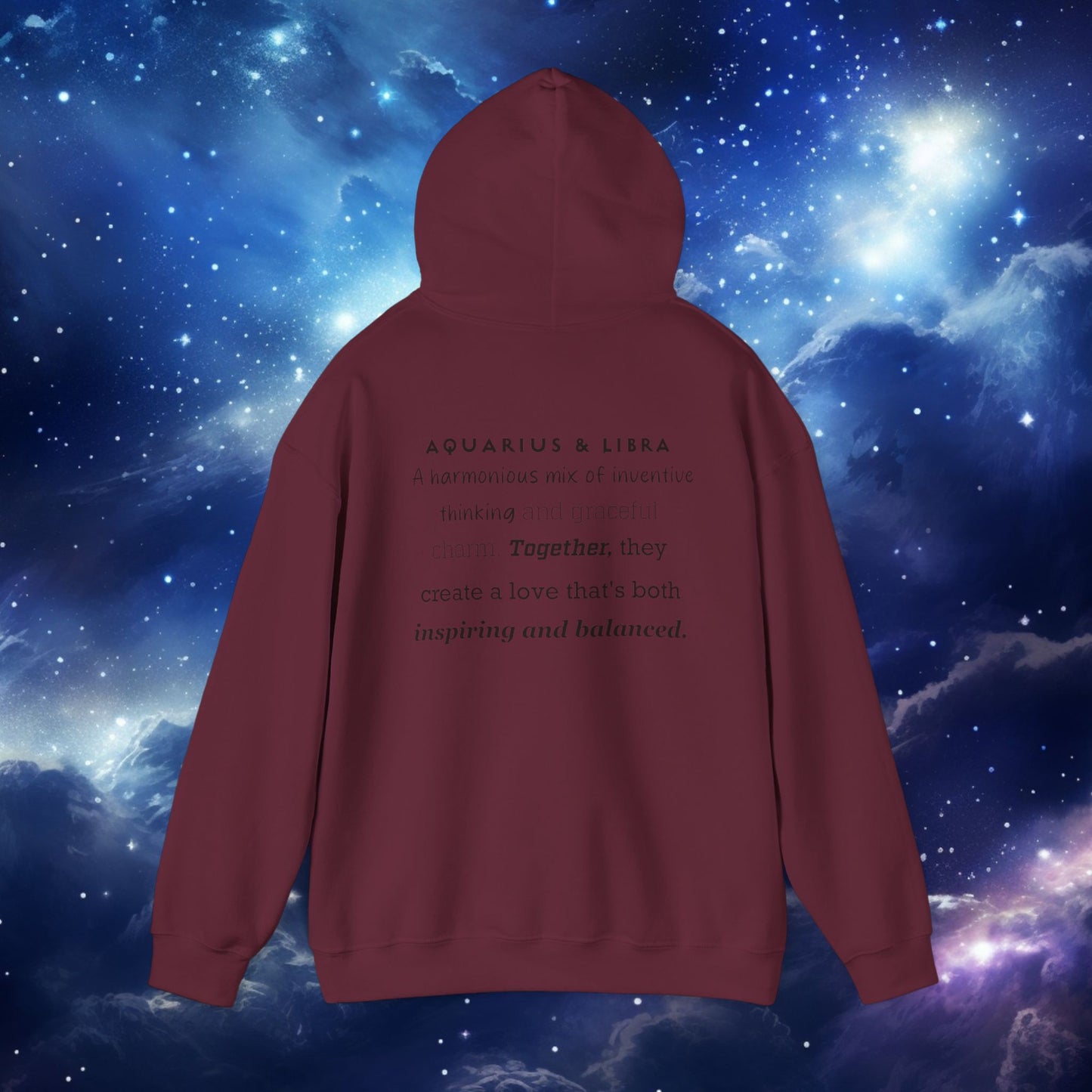 Astrology Love Zodiac Hoodie - Aquarius and Libra Pairing