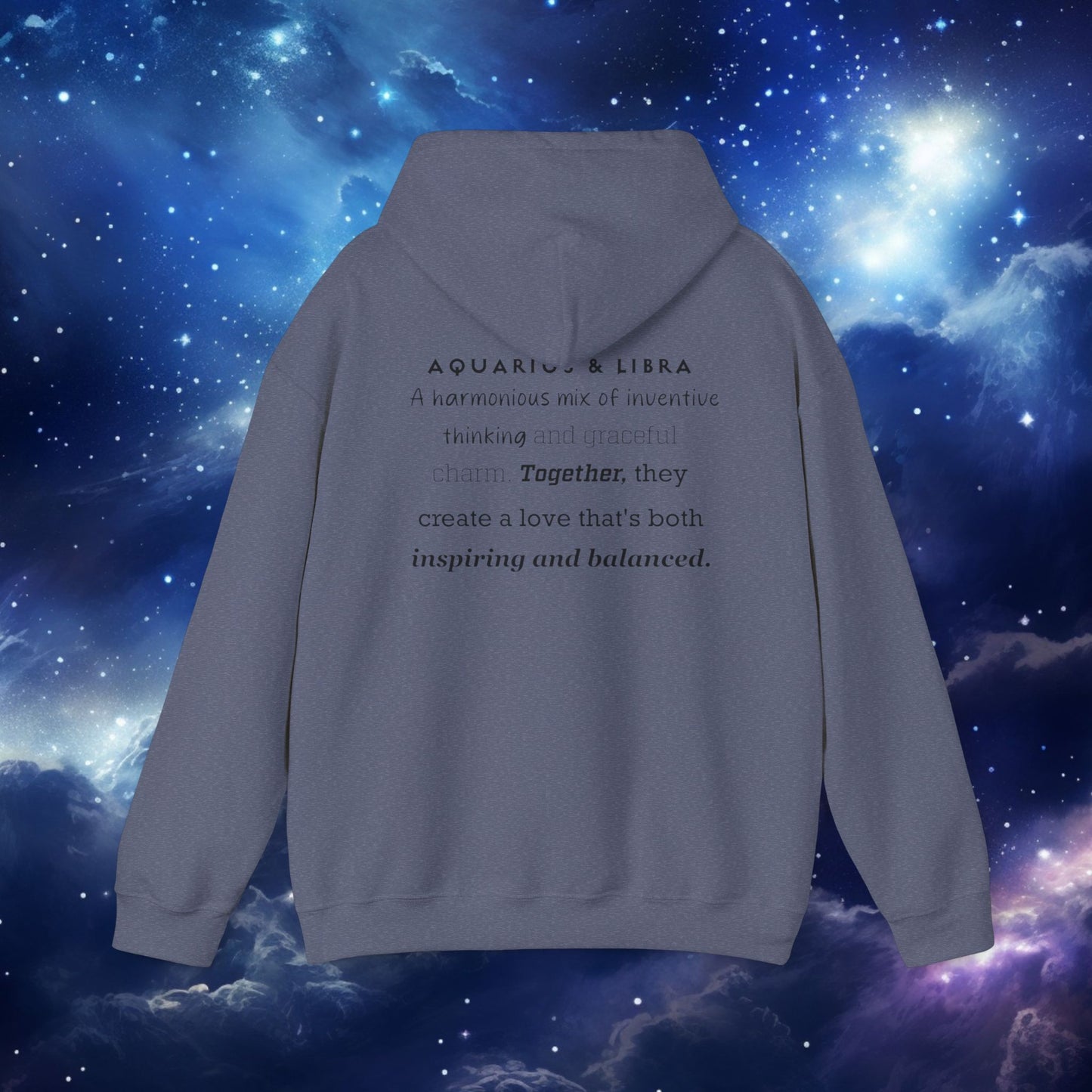 Astrology Love Zodiac Hoodie - Aquarius and Libra Pairing
