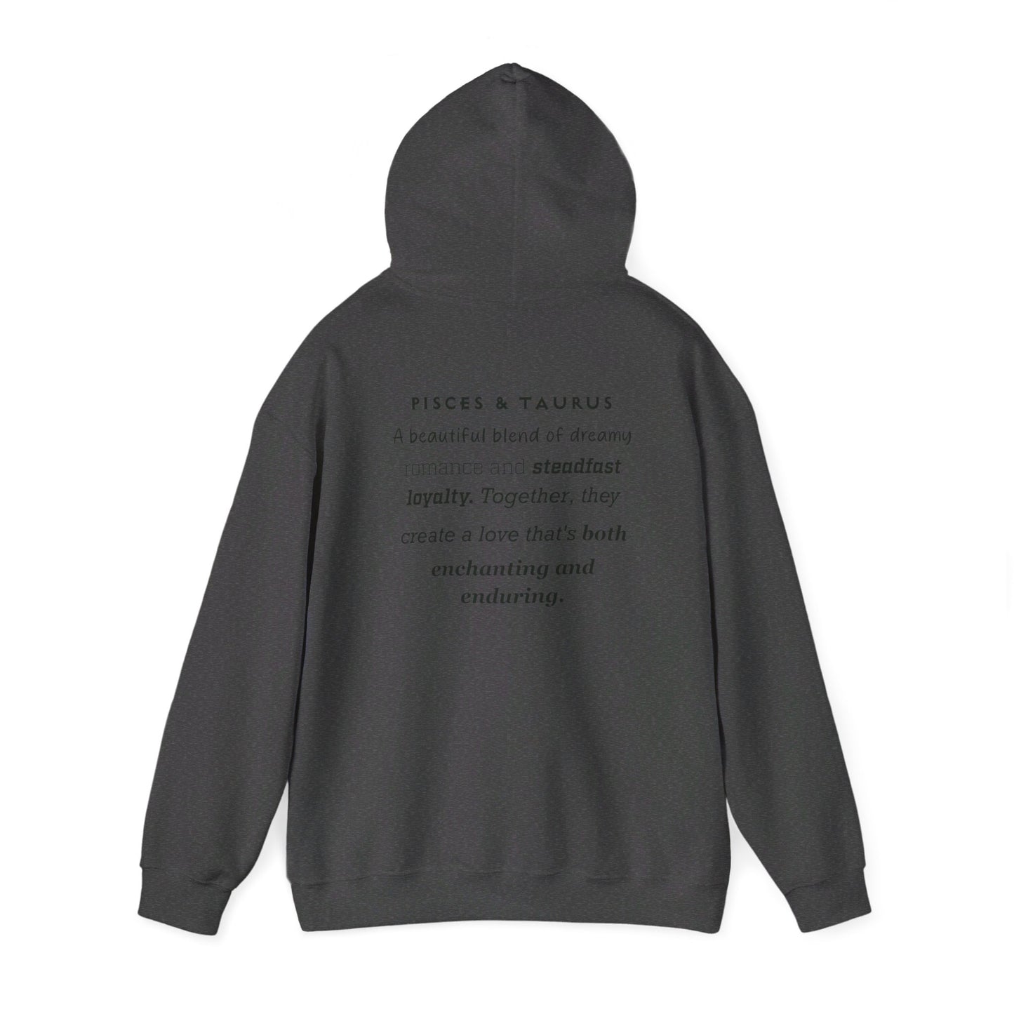 Couples Zodiac Hoodie with Pisces and Taurus Design 2