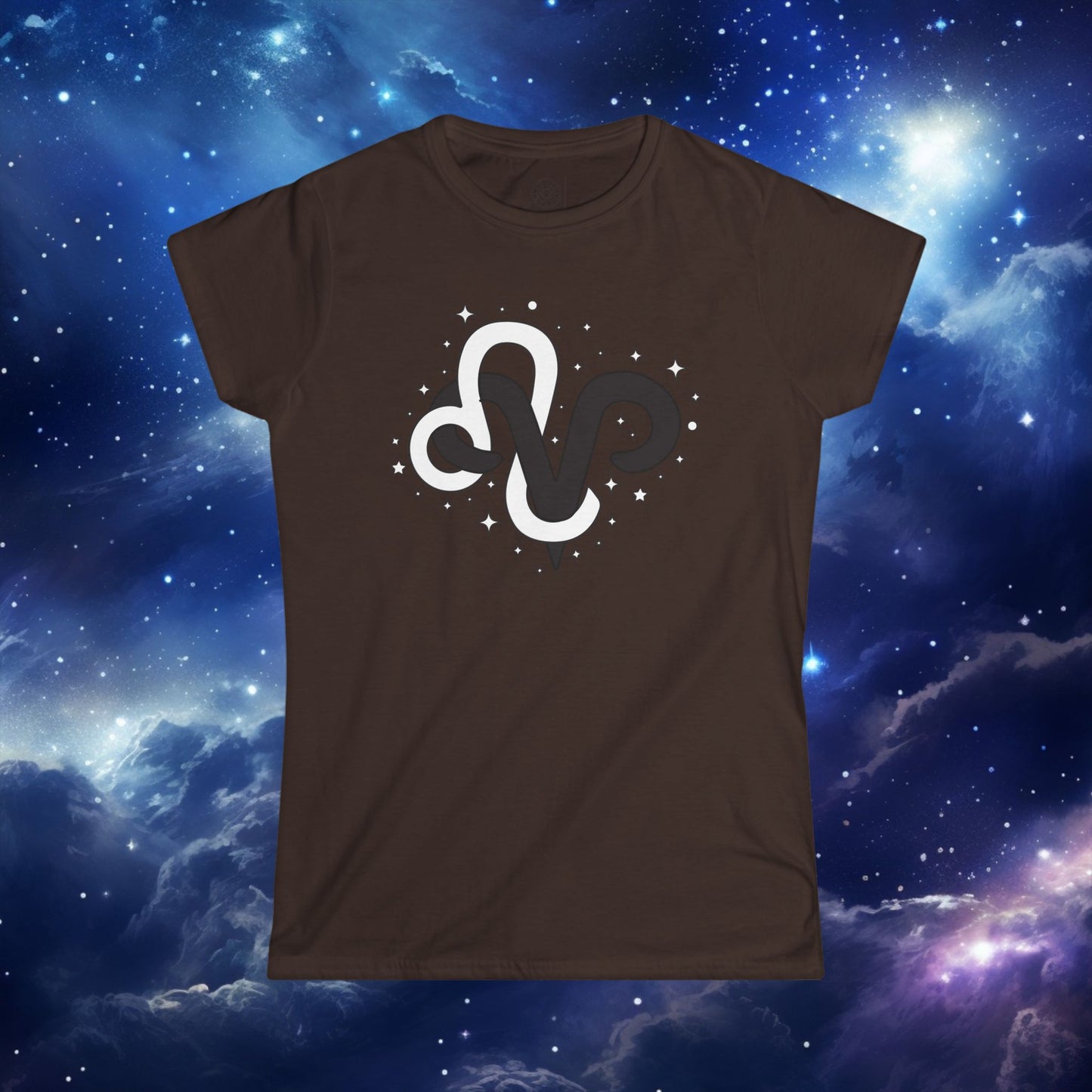 Astrology Zodiac Women's Softstyle Tee Aries and Leo with Love Description