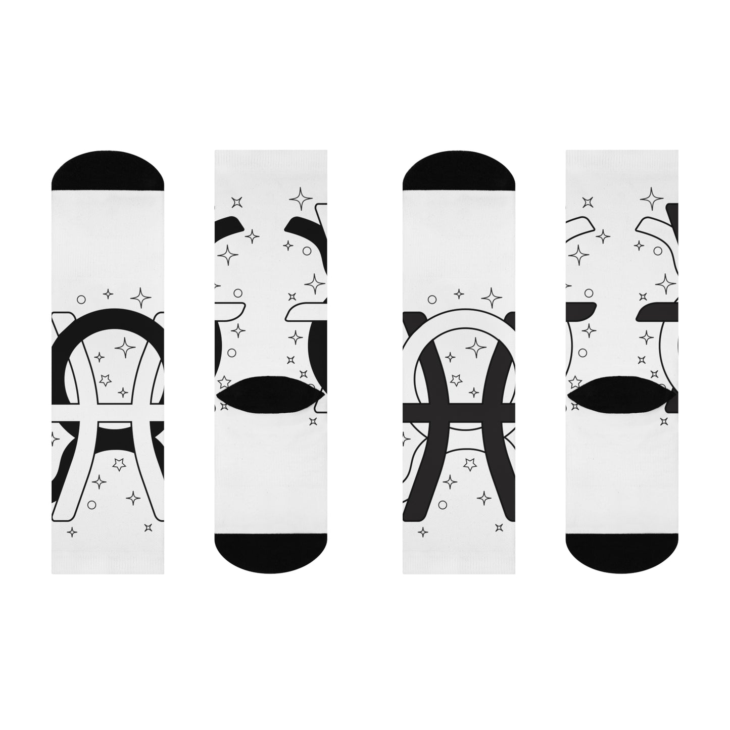 Couples Matching Pisces/Taurus Crew Socks