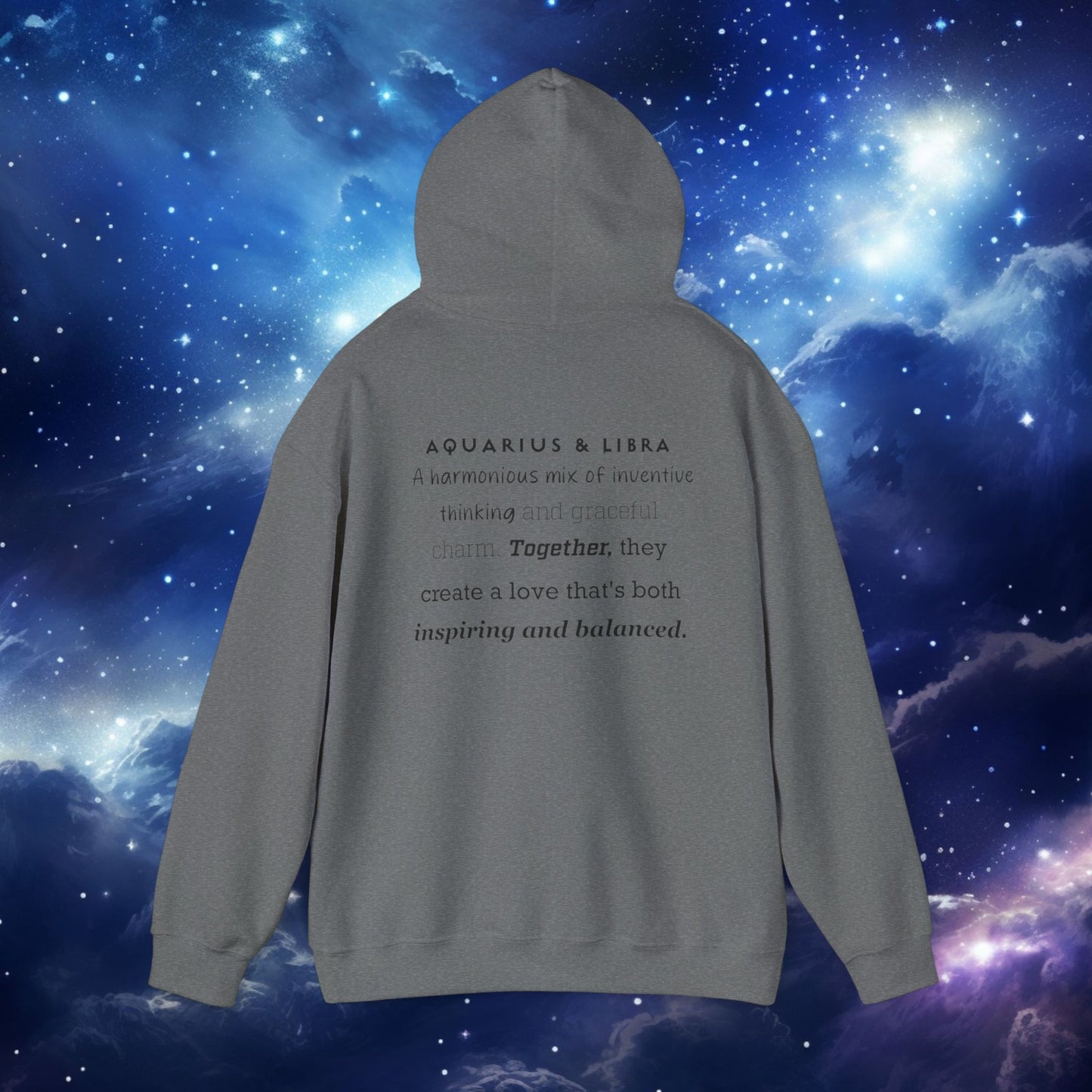 Astrology Love Zodiac Hoodie - Aquarius and Libra Pairing