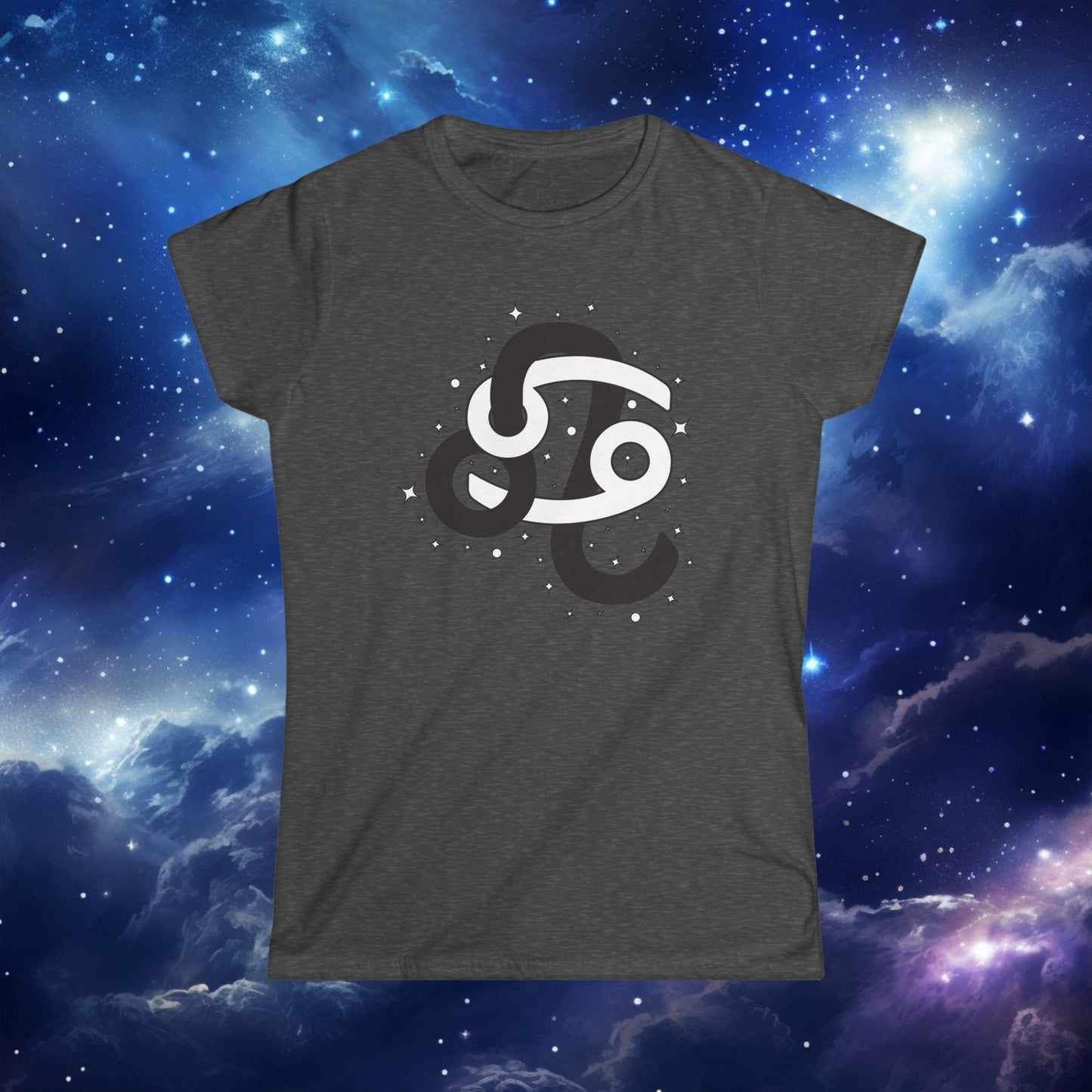 Astrology Zodiac Women's Softstyle Tee Leo and Cancer With Love Description On Back