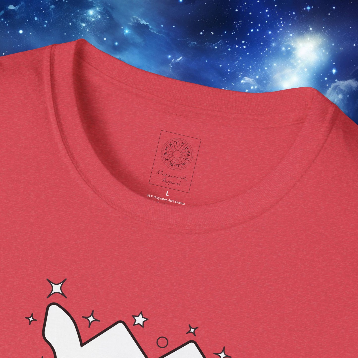 Astrology Zodiac Unisex Softstyle T-Shirt Leo and Scorpio With Love Description On Back