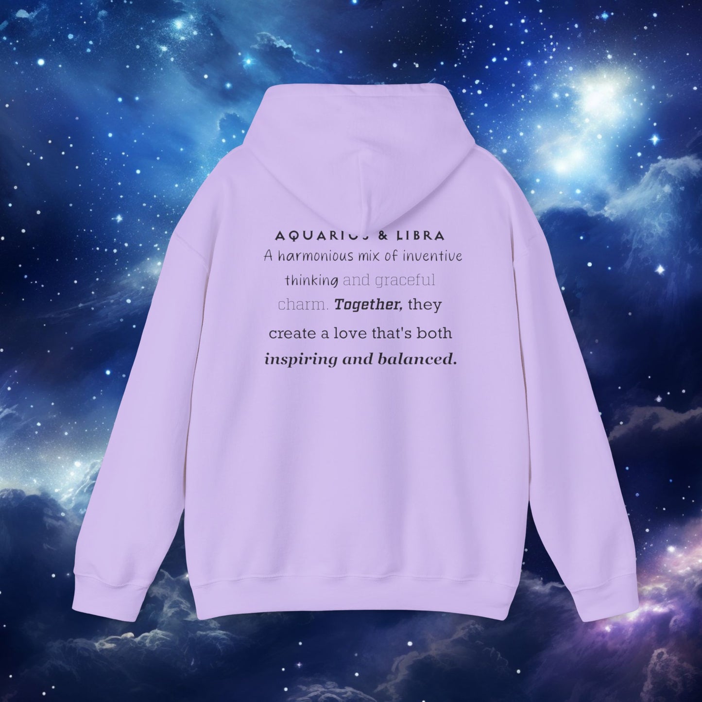 Astrology Love Zodiac Hoodie - Aquarius and Libra Pairing