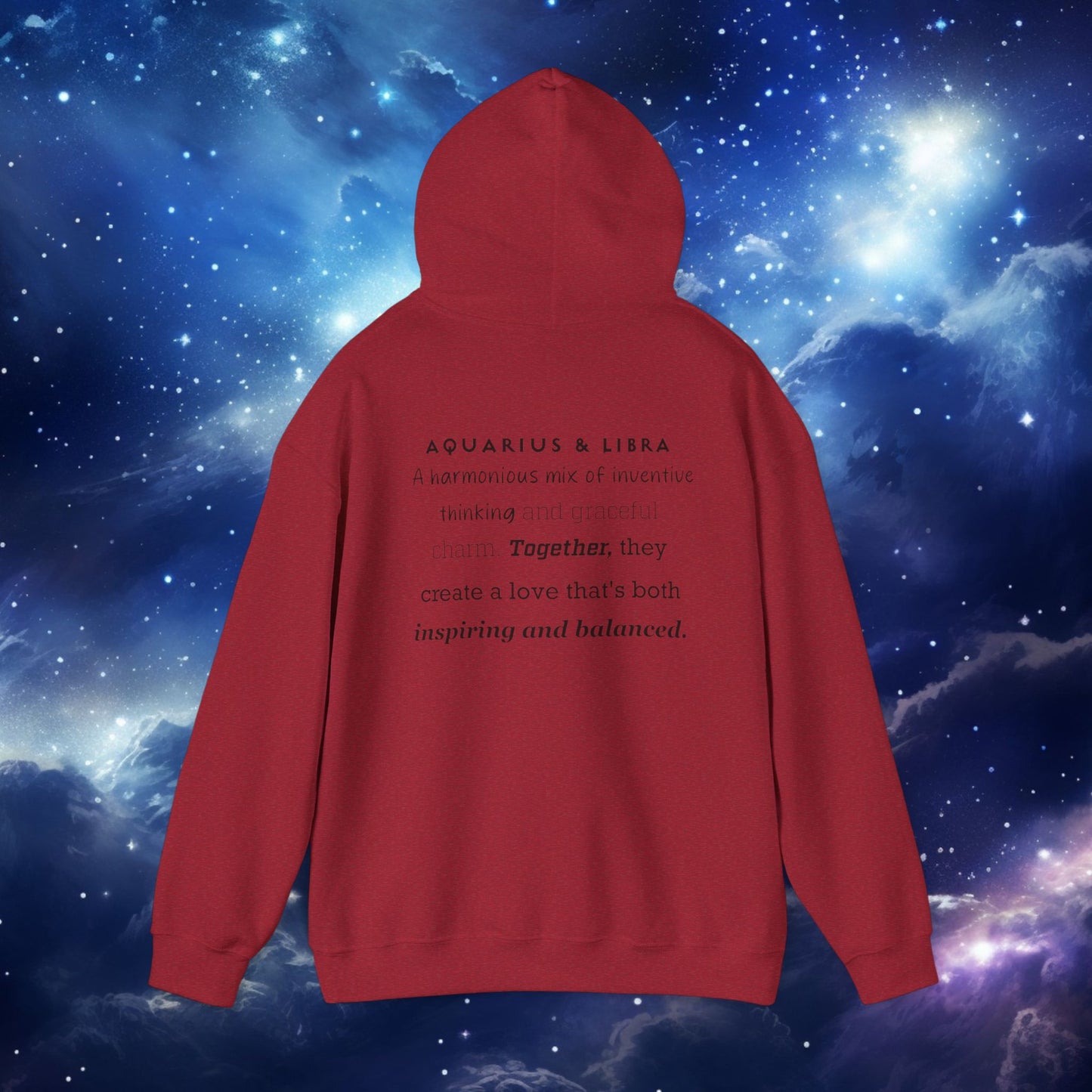 Astrology Love Zodiac Hoodie - Aquarius and Libra Pairing