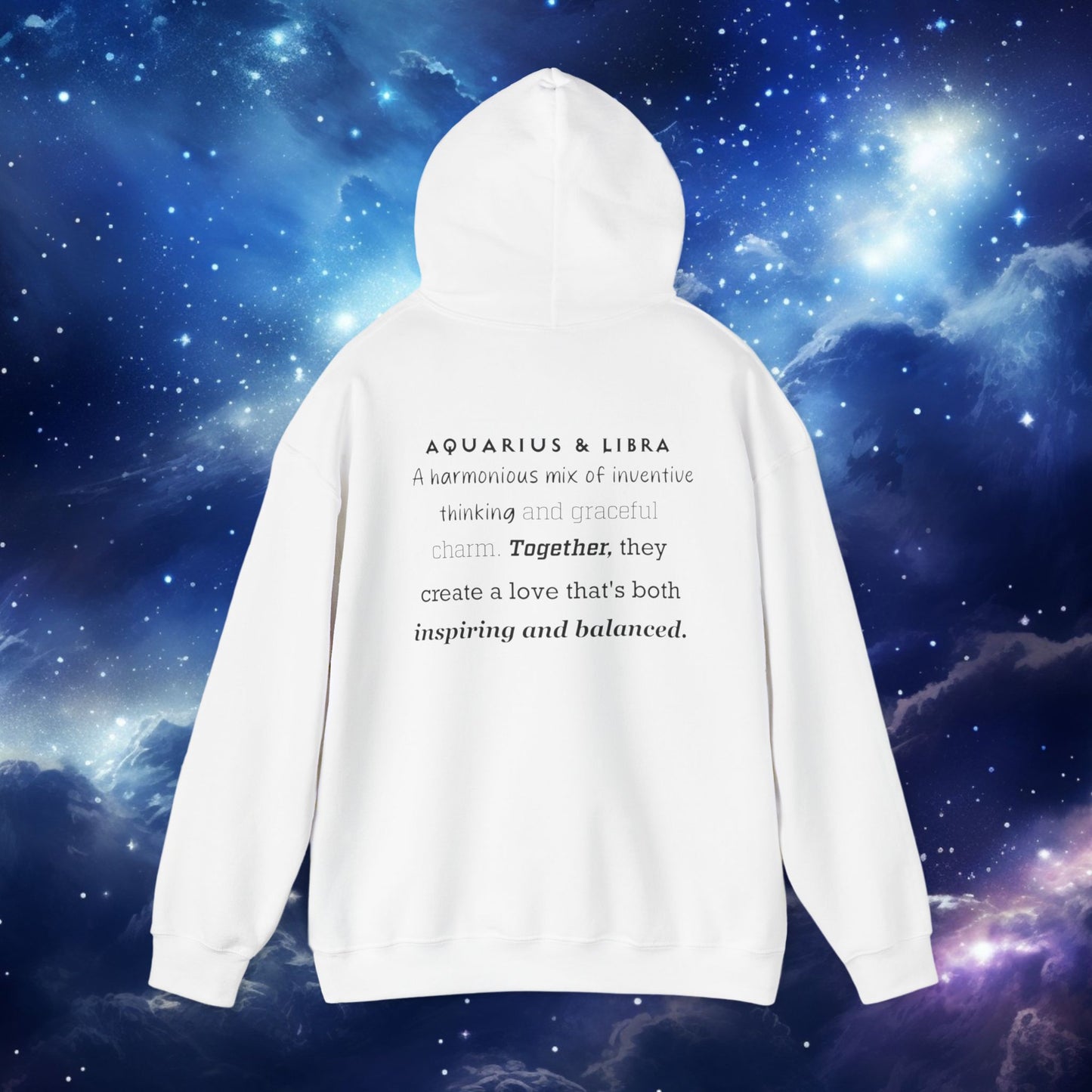 Astrology Love Zodiac Hoodie - Aquarius and Libra Pairing