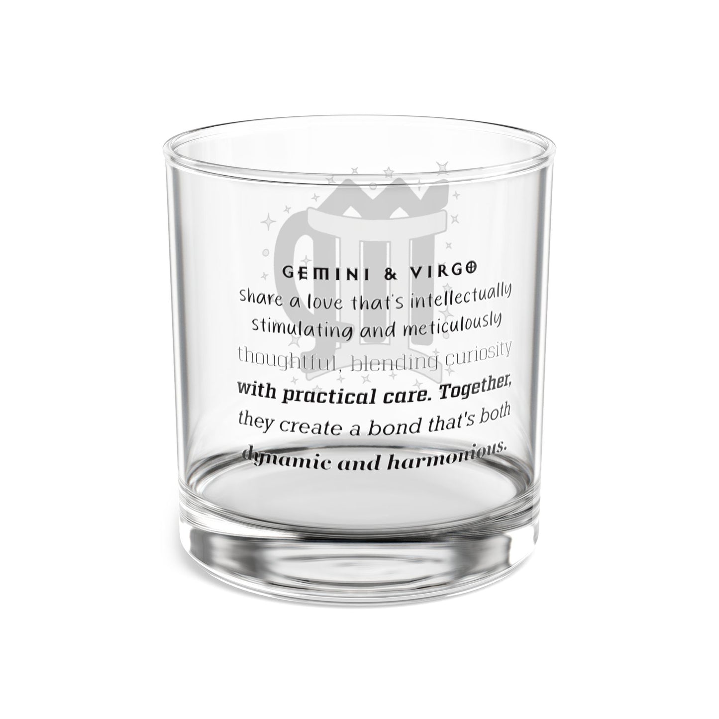 Virgo/Gemini Rocks Glass, 10oz