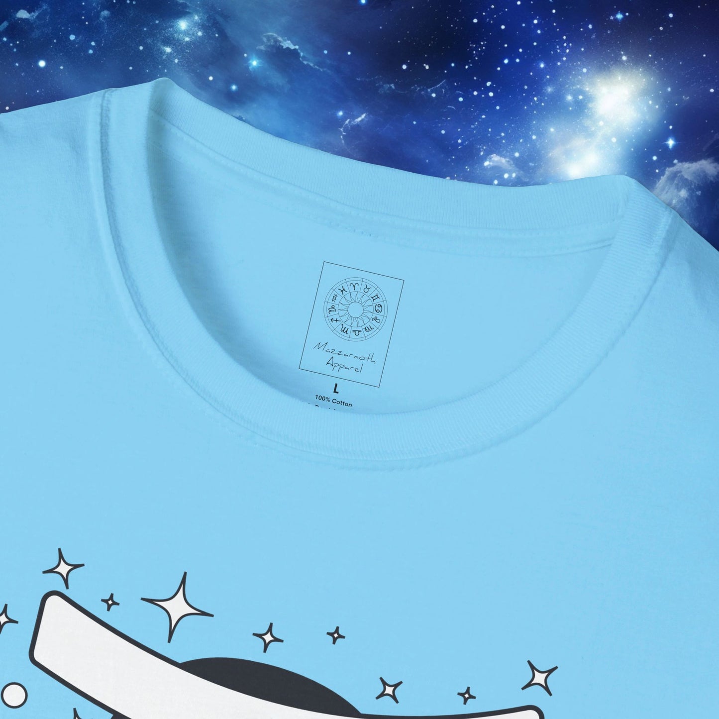 Astrology Zodiac Unisex Softstyle T-Shirt with Leo and Gemini Symbols and Love Description